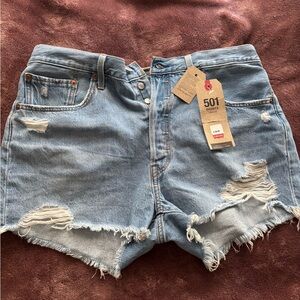 Levi's Women's Blue Denim Shorts